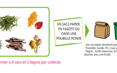 Reprise de la collecte des déchets verts (pour rappel, toutes les collectes sont assurées les jours fériés)