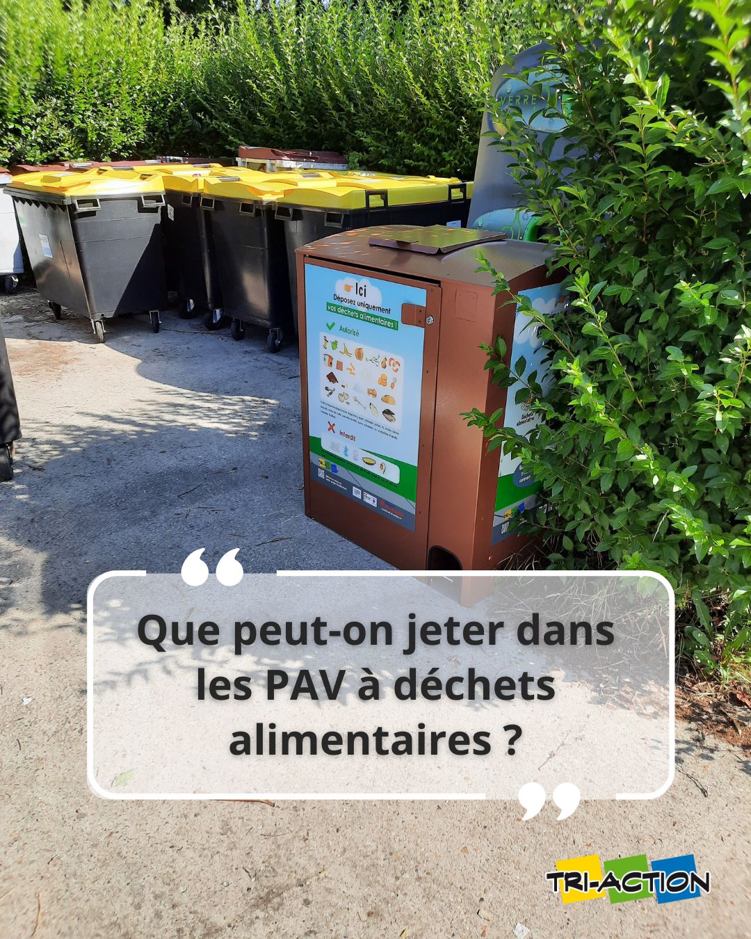 ♻️ Que peut-on jeter dans les PAV ?