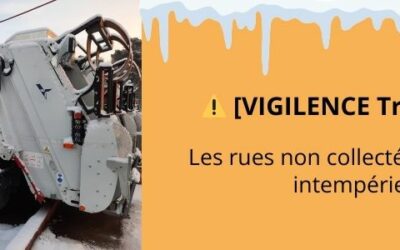 Les rues non collectées suite aux intempéries: Jeudi 8 janvier au matin